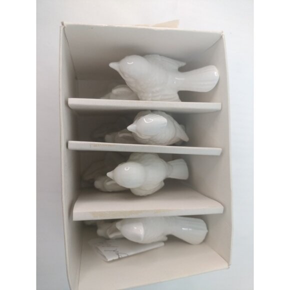 Fitz and Floyd Vintage 1970s Porcelain White Birds Napkin Rings Set of 4 Japan - Picture 11 of 12